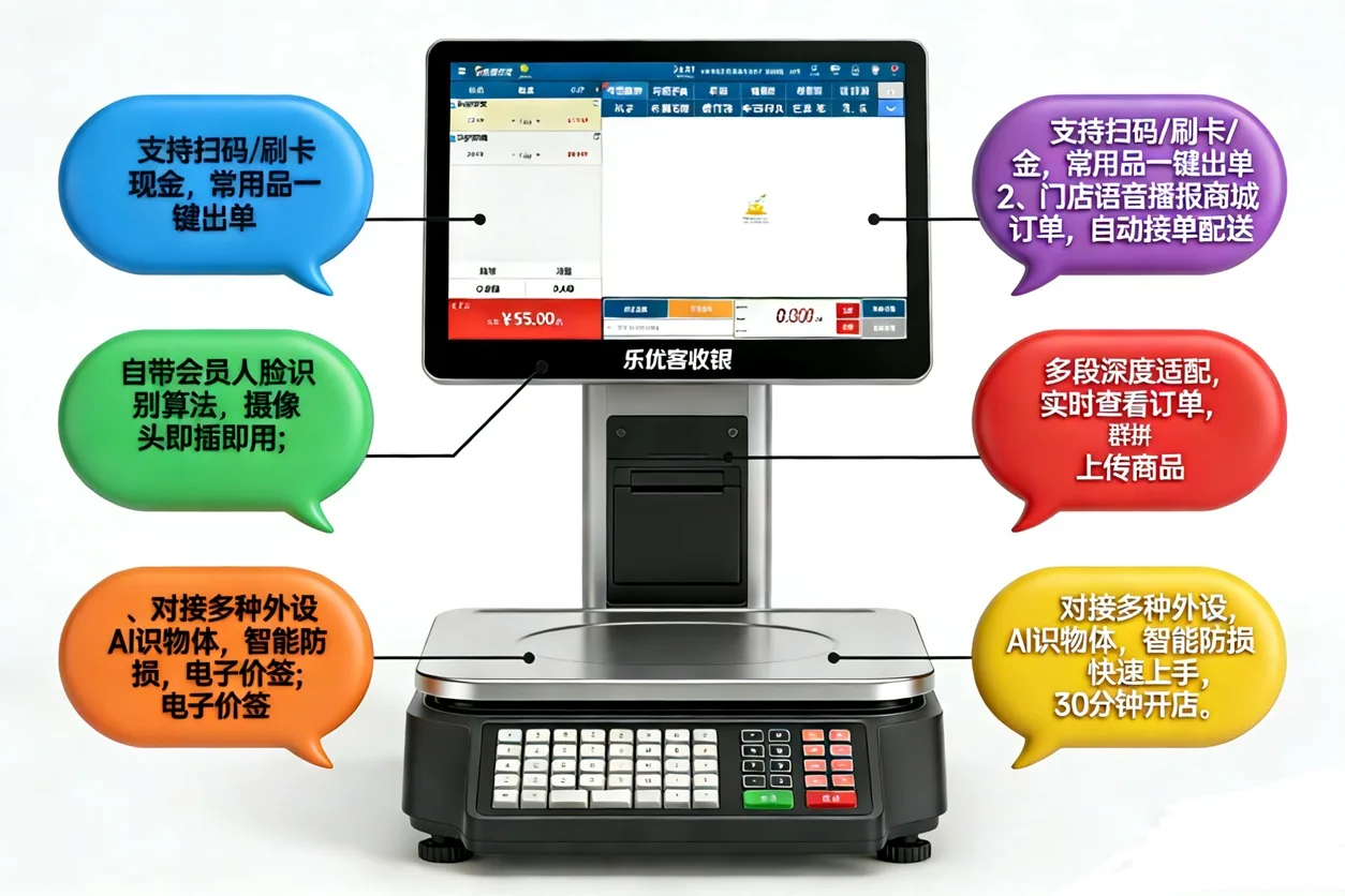 乐悠客 Windows 收银主界面